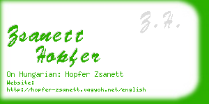 zsanett hopfer business card